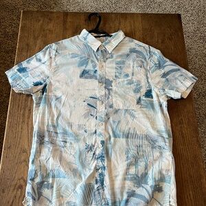 American Eagle Outfitters Blue and White Casual Shirt